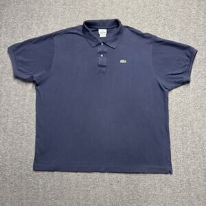 Lacoste Short Sleeve Polo Shirt Mens Size 9 4XL Navy Blue Golf Cotton